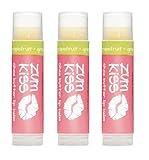 Zum Grapefruit Kiss Stick (Pack of 3) with Certified Organic Sunflower Seed Oil, Beeswax, Shea Butter, Pure Essential Oils, Candelila Wax, Vitamin E and Honey, 0.15 oz