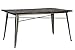 DHP Fusion Metal Rectangular Dining Table with Wood Table Top, Distressed Metal Finish for Industrial Appeal, Antique Gun Metal