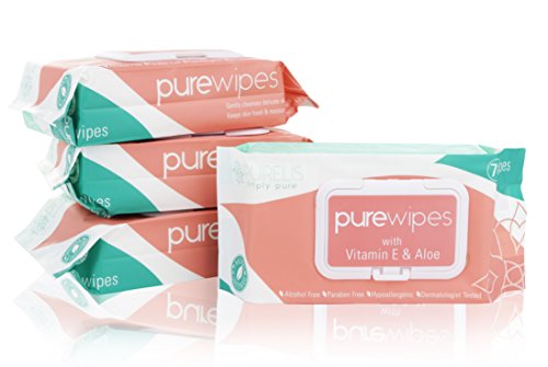 Sensitive Intimate Wipes for Women & Men. Unscented all Natural Wet Wipes, Not just baby wipes; Ideal for men wipes & women wipes too! (Pack of 3)