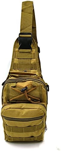 Movement Fashion Outdoor Tactical Backpack , Military Sport Shoulder bag for Camping, Hiking, Trekking,Rover Sling Pack Chest Pack - Khaki