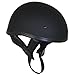 Outlaw T68-SP DOT Flat Black Motorcycle Skull Cap Half Helmet with No Outlaw Graphic Logo - Medium