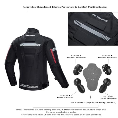 Motorcycle Jacket,Motorbike Biker Waterproof Jackets, Windproof Full Body Protective Gear Armoured Autumn Summer Winter for Men
