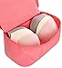 LALAGEN Travel Underwear Storage Bag Portable Multifunctional Waterproof Make-up Bag for Women Peach