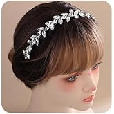 Teyglen Bridal Red Crystal Hair Band Tiara Wedding Rhinestone Crystal Headband Crown Sparkly Rhinestone Headpiece Party Prom Hair Accessories for Women