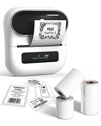 Phomemo D30 Label Makers Machine with Tape - Portable Bluetooth Mini Sticker  Thermal Label Printer Handheld Rechargeable, Easy to Use for Office Home  Organization, Rich Icon Font Multiple Templates