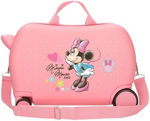 Joumma Bags, Minnie Imagine, Valigia Cabina, Valigia per bambini, Realizzato in ABS, un materiale, Quattro Ruote Doppie di Giro multidirezionale, Chiusura a combinazione laterale., Rosa