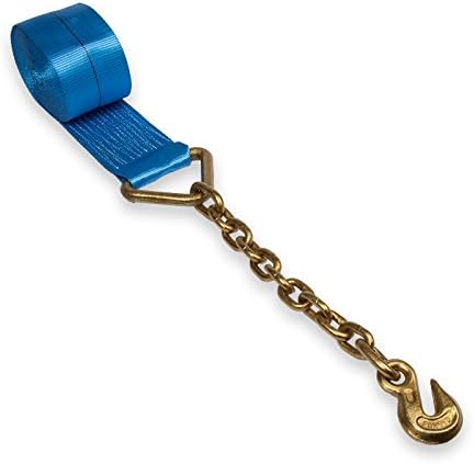 Quality Cargo Control 4"X30' Blue Chain Extension Tie Down Winch Strap 5,400 WLL (6)