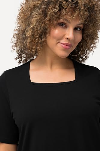 Ulla Popken T-Shirt, A-Line, Carree Neck, Half Sleeve 807286 Women's T-Shirt