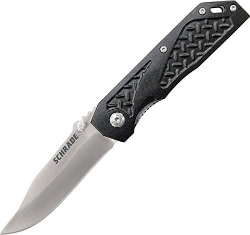 Schrade SCH215 Liner Lock Folding Knife Drop Point Blade Aluminum Handle