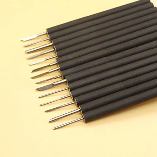 YFJL Wood Carving Knife, Carving Knife Handmade Nuclear Carving Knife Olive Kernel Woodcut Knife Nuclear Carving Knife 14 Sets