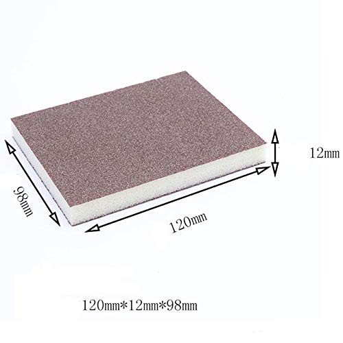 Maslin 2pcs Grits 60 80 120 180 240 320 400 600 Double Side Abrasive Tools Polishing Sponge Sandpaper/Sanding Sponge Pad - (Grit: 220, Color: Grey) - Thumbnail 4