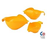 POURfect Mixing Bowls 1005 3pc Prep Set, 1-2-4 Cup, Yellow Pepper