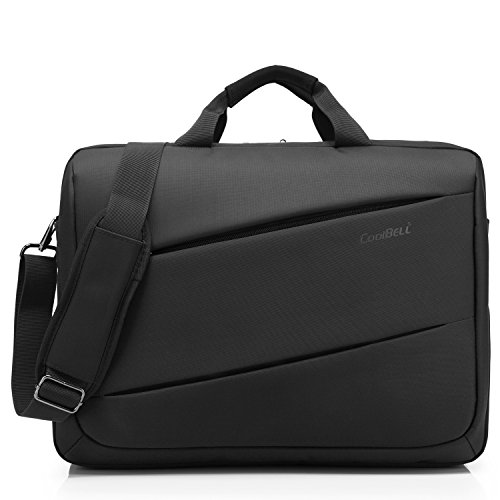 CoolBELL Shoulder Bag 17.3 Inch Laptop Bag Messenger Bag Large Capacity Business Briefcase Multi-Compartment Handbag for Men/Women/College (New Black)