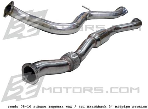 Subaru STI 08 09 WRX 11 12 13 Wagan Stainless Tsudo Center Pipe Mid Stealth Back