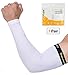 SHINYMOD Arm Sleeves UV Protection Sleeves for Men Women Youth Arm Warmers Compression Sports Long Sleeves Cycling Hiking Golf Basketball Driving Fishing Tattoo Covers Elbow Sleeves (White, XL)