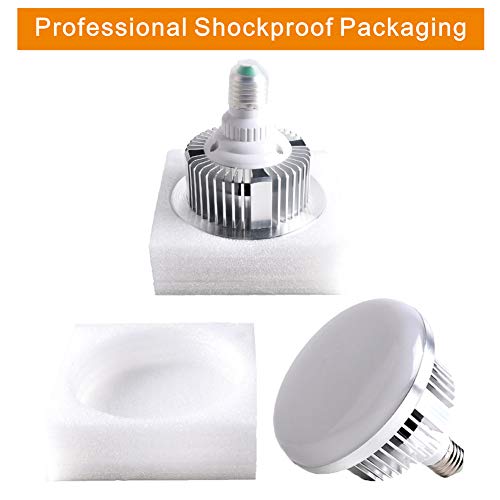 E27 85W Glühbirne LED Video Licht 2700-6400K Einstellbar mit Fernbedienung Studio Licht Energiesparend 20000 Stunden Lebensdauer Beleuchtung für Produktfotografie Fotostudio,Softbox Zubehör(2 Pack)