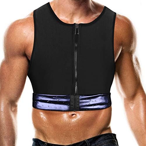 Men Waist Trainer Vest Weightloss Hot Polymer Corset Compression Sweat Body Shaper Slimming Sauna Tank Top Workout Shirt