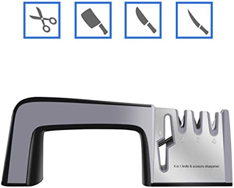 Knife Sharpener Sunsbell 4-in-1 Knife Scissors Sharpener Multifunctional Ceramic Grindstone Sharpening Tools