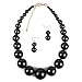 KOSMOS-LI Large Style Big Imitate Pearl Strand Choker Necklace With Earrings Set