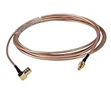DHT Electronics RF coaxial coax cable assembly SMB male to SMB female right angle 12''