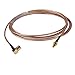 DHT Electronics RF coaxial coax cable assembly SMB male to SMB female right angle 12''