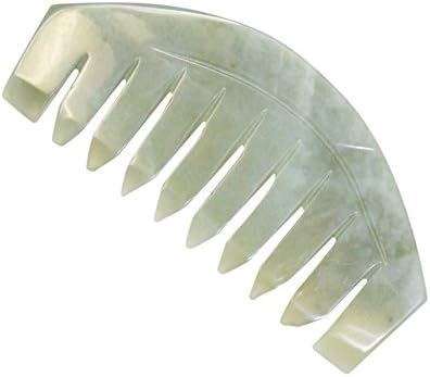 Gemstone Yoni Jade Crystal Comb - Rounded, 3" Long