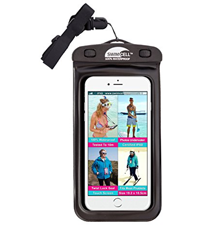 #1 Waterproof Phone Case. SwimCell pouch for iPhone and Android, Camera, Keys, Money, Passport. 2 sizes Available. Certified IPX8. Tested Underwater. Patented, Easy to Use Twist Seal.