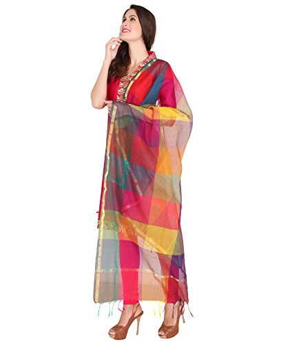 Multi Colour Silk Dupatta