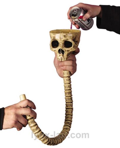 Fun world skull beer funnel