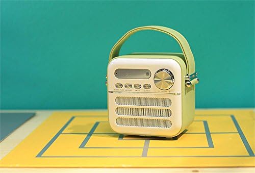 ALUS- Outdoor mini portable wireless Bluetooth speakers card small stereo radio retro car subwoofer ( Color : Green (Bluetooth Edition) )