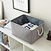 TheWarmHome Large Rectangular Fabric Storage Bin - Brown, Grey (Extra Large)