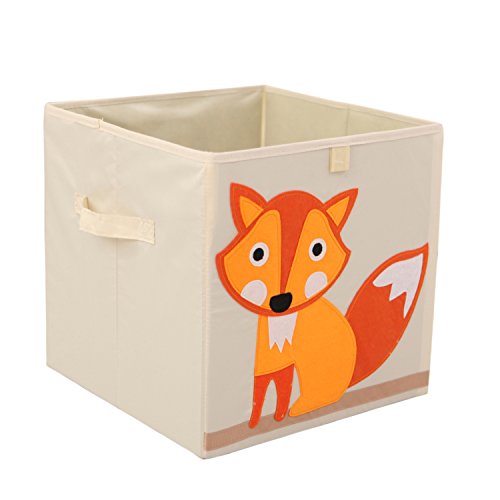 Murtoo Storage Bins Foldable Cube Box, Fabric Toy Storage Cubes For Kids, 13'' L, Fox