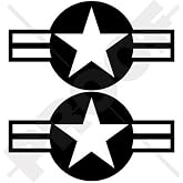 Adesivo Per Cellulare Con Roundel Dell'Aeronautica Militare USA – Darkside Ltd, Confezione Da 2