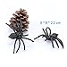 FUNLAVIE 10PCS Plastic Spiders Realistic Bugs Scary Creepy Rubber Prank Gag Gifts for Halloween Decorations