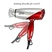 1875w Hair Dryer Dual Voltage Blow Dryer Dc Motor Foldable Handle Negative Ionic Function Speed Settings (hight-off-low) Cool Shot Button Ceramic Tourmaline Air Outlet Grill 1.8m Salon Power Cord
