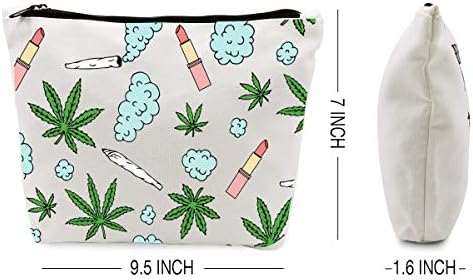 Ihopes Funny Green Leaf Lipstick Makeup Bag Gift for Women Best Friends Sister Teens Makeup Lover | Cute Natural Cotton Leaf Lipstick Makeup Zipper Pouch Bag Cosmetic Travel Accessories Bag Toiletry Case Gifts (Leaf Lipstick Makeup Bag) 2 Ihopes Funny Green Leaf Lipstick Makeup Bag Gift for Women Best Friends Sister Teens Makeup Lover | Cute Natural Cotton Leaf Lipstick Makeup Zipper Pouch Bag Cosmetic Travel Accessories Bag Toiletry Case Gifts (Leaf Lipstick Makeup Bag)