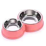 Zoopolr Dog And Cat Bowl Set - Thick & Quality - Raised Stand as Extra Bowls ( For Small/Medium Pets 14 ounces & 7 ounces )
