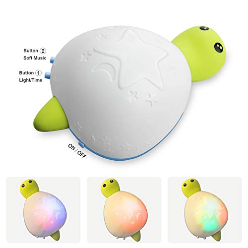 Baby Sleep Soother, Termichy Sound Machine and Night Light for Baby with Soft Music and Timer for Bedroom and Crib