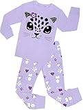 shelry Little Girls Cat Pajamas Set Children Cotton Clothes Christmas Gift PJS Size 7 Years