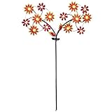Collections Etc Spinning LED Sunflower Garden Yard Stake Decor
