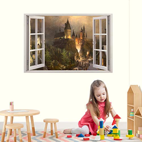 Hogwarts Harry Potter 3D Window View Decal Graphic Wall Sticker Art Mural H322, Large