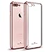 iPhone 7/8 Plus Case,Hallsen [Electroplating TPU] Ultra-Slim Transparent Crystal Clear Anti-Scratch Flexible Soft TPU Case Cover for Apple iPhone 7 Plus/iPhone 8 Plus 5.5inch - Rose Gold