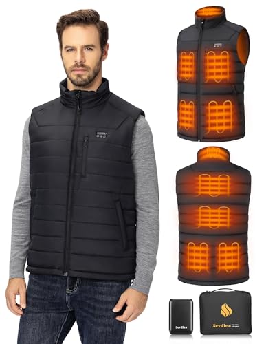 Sevdiea Men's Heated Vest with Battery Pack Included