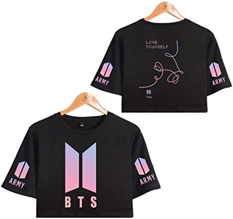 ATIWING Kpop BTS Love Yourself Summer T Shirt Crop Top