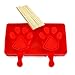 Mirenlife 2 Cavities Silicone Cute Ice Pop Mold with Lid, Ice Cream Bar Mold Popsicle Mold DIY Ice Cream Maker with 20 Wooden Sticks (Paw)