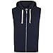 AWDis Just Hoods Mens Sleeveless Hoodie Jacket (XL) (Jet Black)