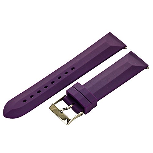 Clockwork Synergy 20mm Purple 2 Piece Ss Divers Silicone Quick Release Watch Band