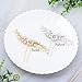 Unicra Bride Wedding Pearl Hair Pins Wedding Bridal Hair Pieces Accessories for Women and Girls (Gold)