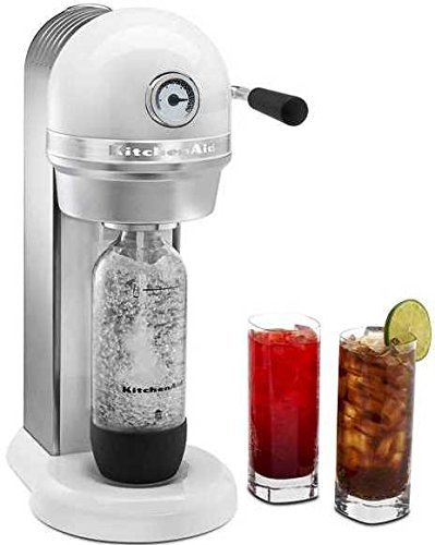 Kitchen Aid Soda Stream Carbonated Water Blending Seltzer Dispenser Beverage Carbonator Maker Machine Kitchen Appliance, White by KitchenAid