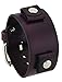 Nemesis GB-P Unisex Purple Wide Leather Cuff Wrist Watch Band